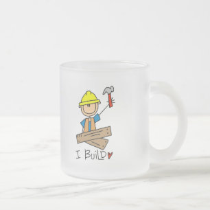 Konstruktion Ich baue T-Shirts und Geschenke Mattglastasse