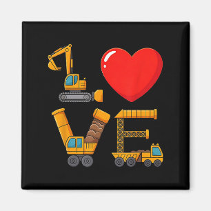 Konstruktion Valentinstag Liebe Mit Lastwagen buch Magnet