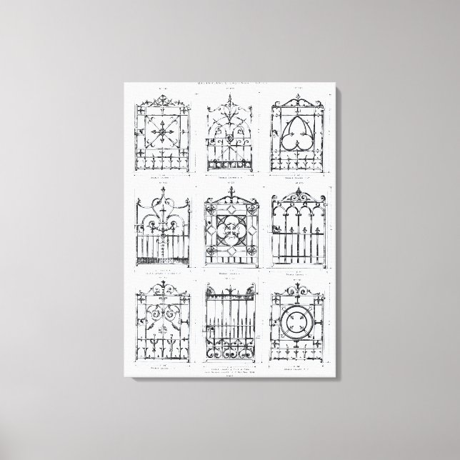 Konstruktionen für Gusseisengeländer, aus "Macfarl Leinwanddruck (Vorderseite)