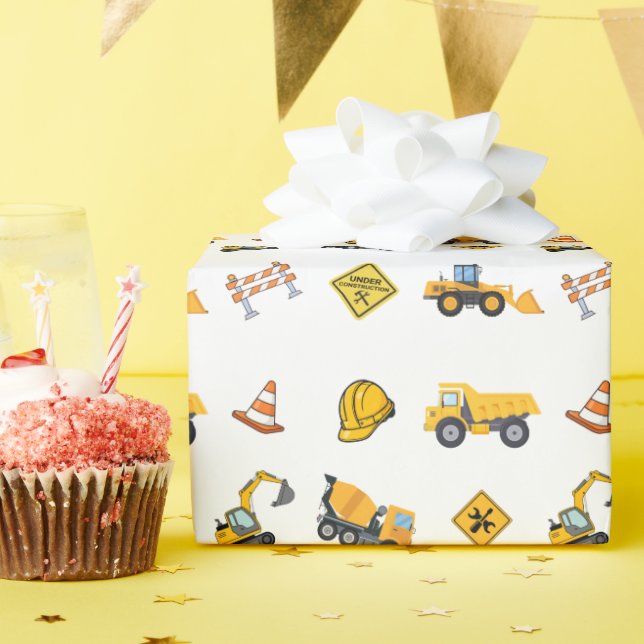Konstruktions-Geburtstag  Geschenkpapier (Geburtstagsparty)