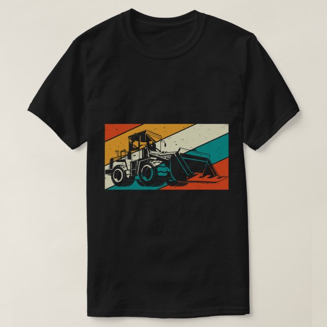 Konstruktionsarbeiter für Bulldozer T-Shirt (Design vorne)