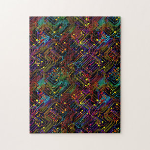 Konstruktionsdarstellung der Leiterplatte Puzzle