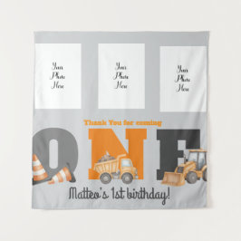 Konstruktionsfahrzeuge Erster Geburtstag Kipper Wandteppich