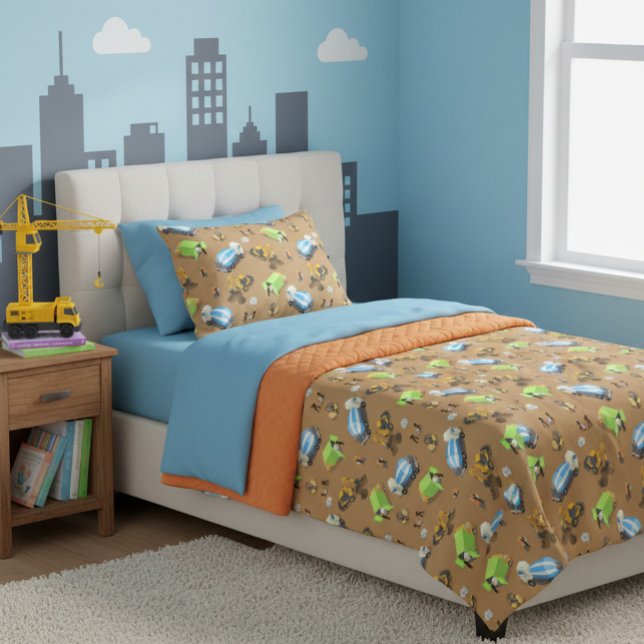 Konstruktionsfahrzeuge und Arbeitsmuster Fleecedecke (Von Creator hochgeladen)