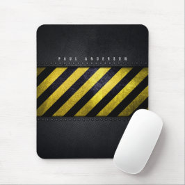 Konstruktionsingenieur für schwarzgelbe Streifen Mousepad