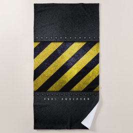 Konstruktionsingenieur für schwarzgelbe Streifen Strandtuch