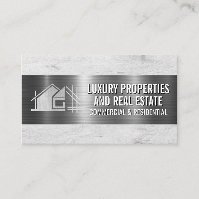 Konstruktionslogo | Hintergrund Holz Visitenkarte (Vorderseite)