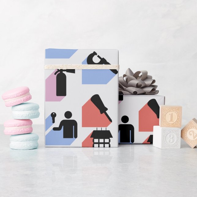 Konstruktionssymbole Wrapping Paper Geschenkpapier (Von Creator hochgeladen)