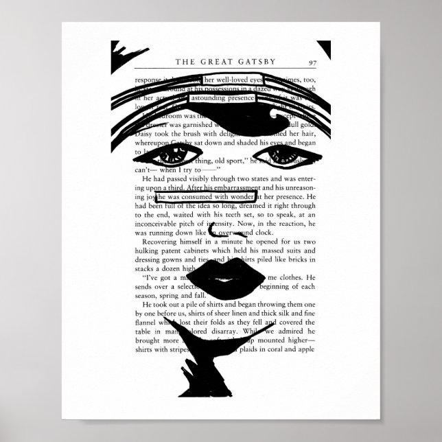 Konsumiert mit Wonder (The Great Gatsby) Poster (Vorne)