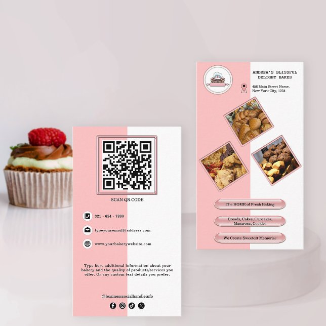 Kontakt für Soft Blush Bakery-Logo | Fotos und QR- Visitenkarte (Von Creator hochgeladen)