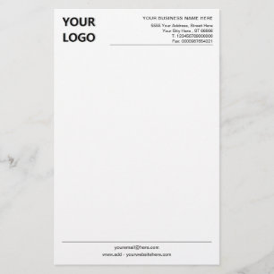 Kontaktbüro für firmenspezifische Firmenlogo Briefpapier