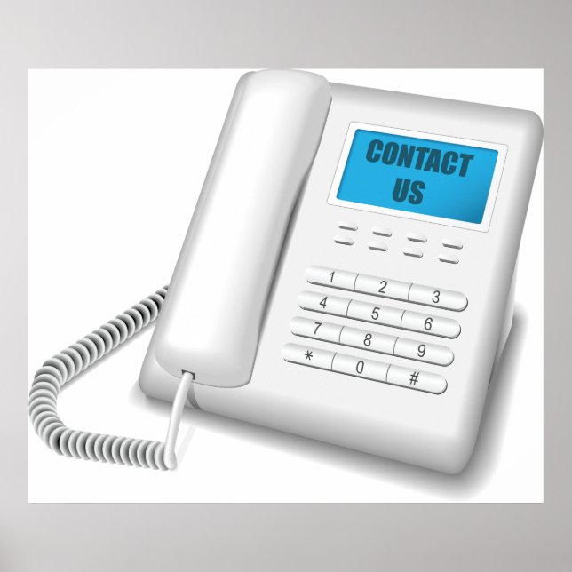 Kontaktieren Sie uns Telefon Poster (Vorne)