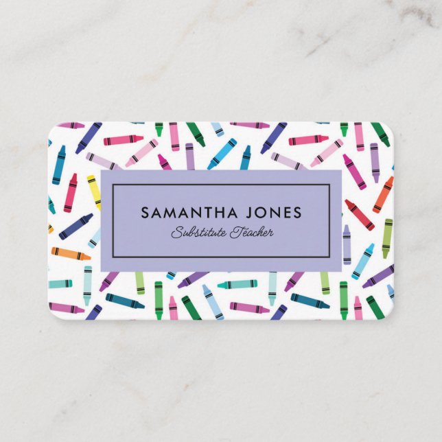 Kontaktinformation für gescannte Crayons Visitenkarte (Vorderseite)