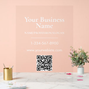 Kontaktinformation zu White Company Name Storefron Acrylschild