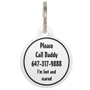 Kontaktinformationen für coole Hunde-ID-Individuel Haustiermarke