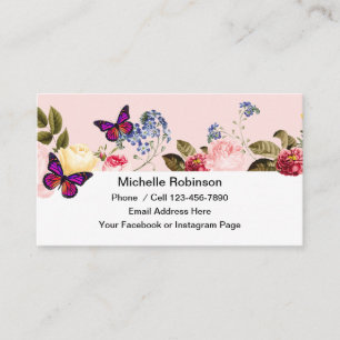 Kontaktkarten für einfache Damen und soziale Netzw Visitenkarte