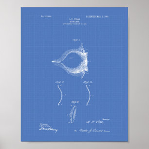 Kontaktlinse 1903 Patent Kunstblaudruck Poster