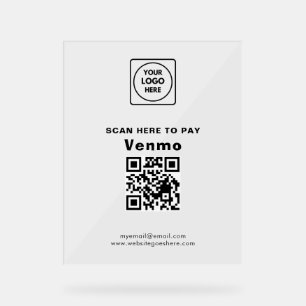 Kontaktloses QR-Logo-Acrylschild Acrylschild