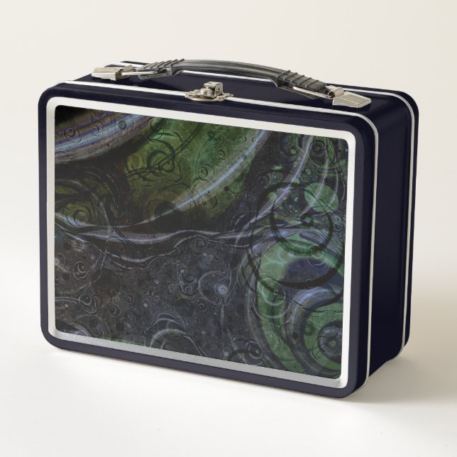 Kontaminierte Gewässer Metall Brotdose (Vorderseite)