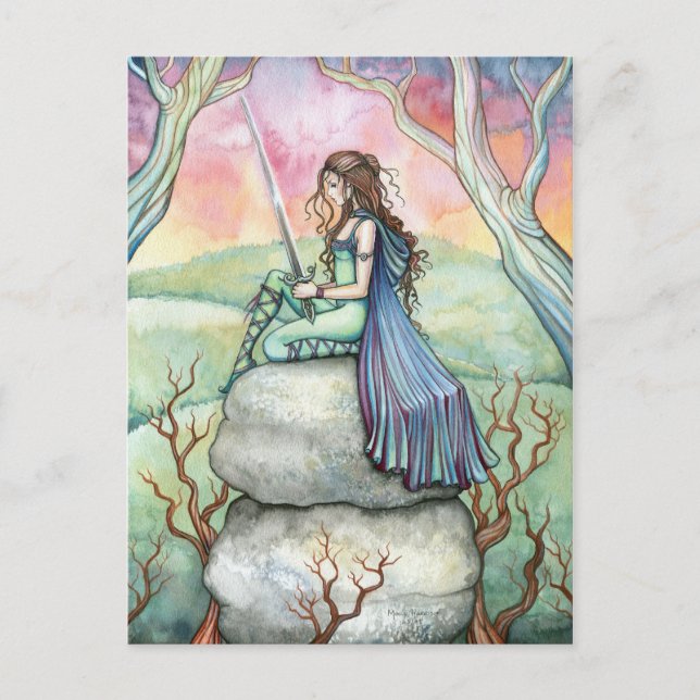 Kontemplation der Guinivere Postcard von Molly Har Postkarte (Vorderseite)