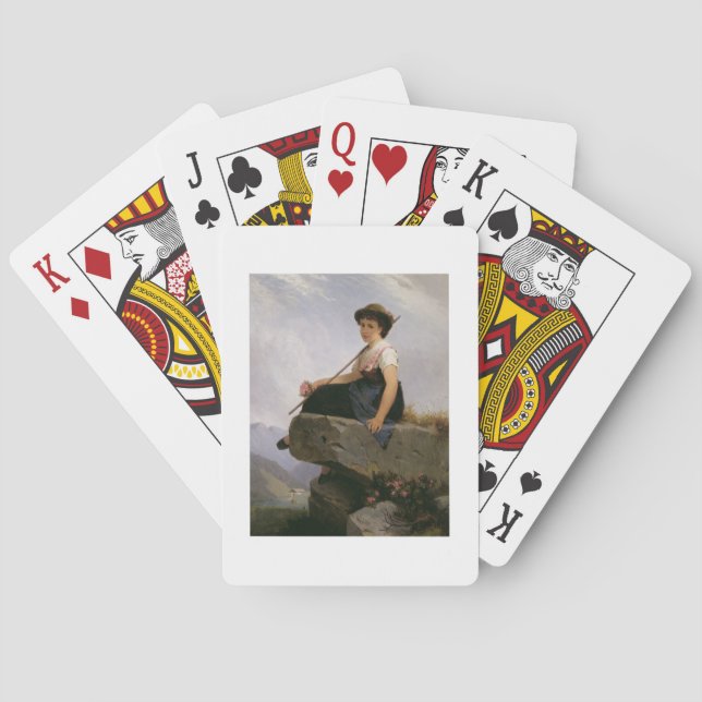 Kontemplation (Öl auf Tafel) Spielkarten (Rückseite)