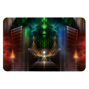 Kontemplation von Oz Fraktal Art Flexible Magnet