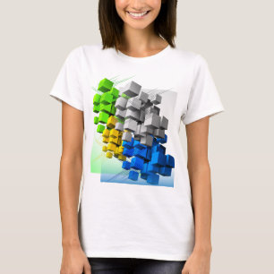 Kontemporäre abstrakte dynamische Geometrie T-Shirt