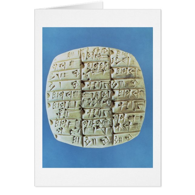 Konten legen mit keilförmigem Skript, c.2400 BC (Vorne)