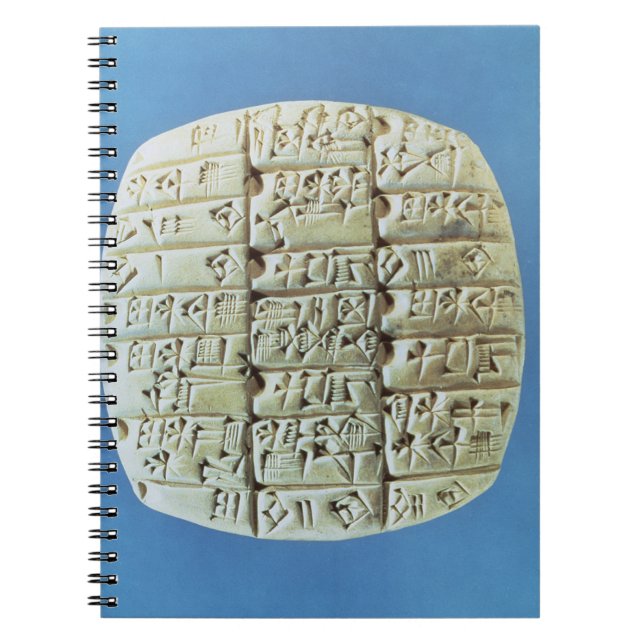 Konten legen mit keilförmigem Skript, c.2400 BC Notizblock (Vorderseite)