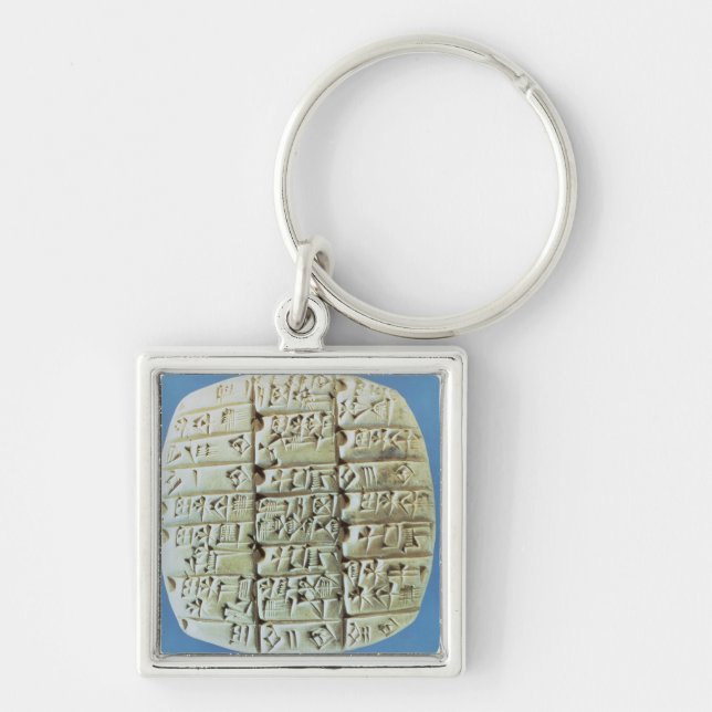 Konten legen mit keilförmigem Skript, c.2400 BC Schlüsselanhänger (Vorne)