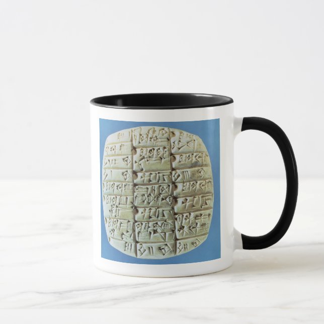 Konten legen mit keilförmigem Skript, c.2400 BC Tasse (Rechts)