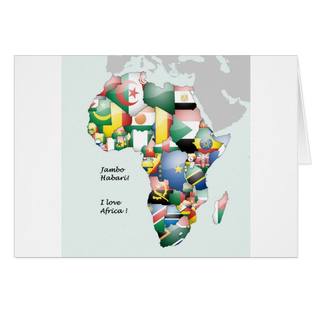 Kontinent Afrika Schöne Mama Afrika farbenfroh (Vorderseite (Horizontal))