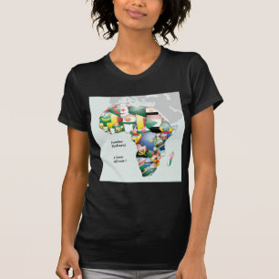 Kontinent Afrika Schöne Mama Afrika farbenfroh T-Shirt