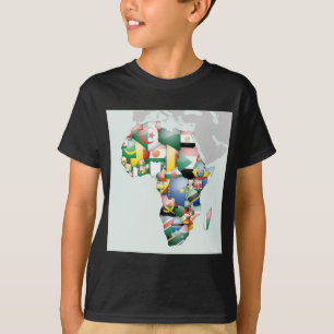 Kontinent Afrika Schöne Mama Afrika farbenfroh T-Shirt