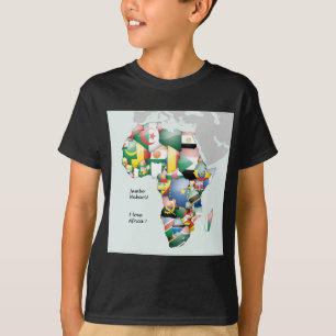 Kontinent Afrika Schöne Mama Afrika farbenfroh T-Shirt