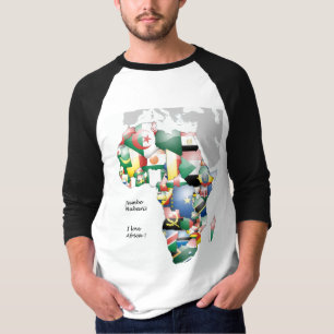 Kontinent Afrika Schöne Mama Afrika Farbige T-Shirt