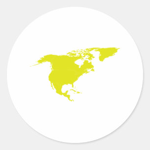 Kontinent Nordamerika Runder Aufkleber