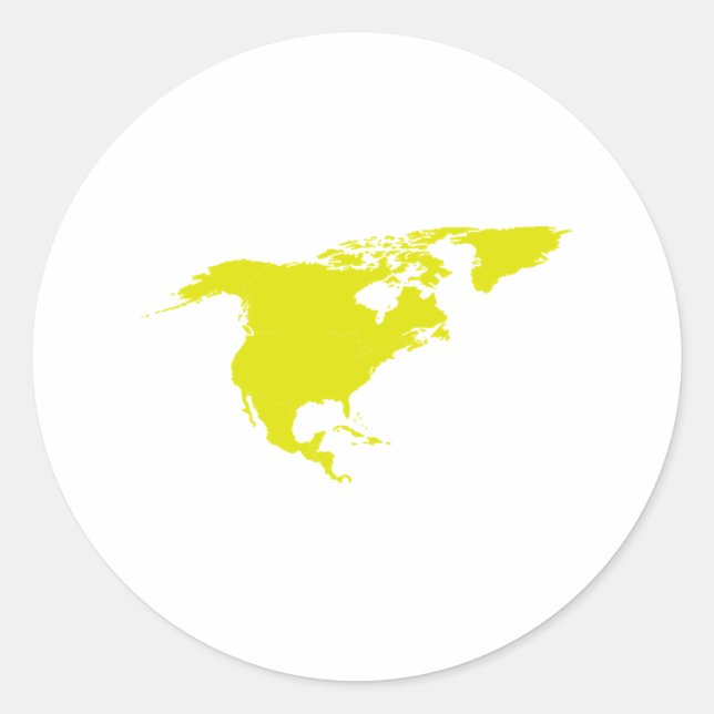 Kontinent Nordamerika Runder Aufkleber (Vorderseite)