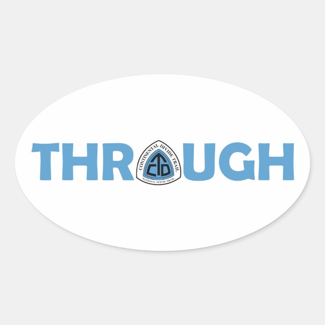 Kontinentaler Trennweg durch Wanderung Ovaler Aufkleber (Vorderseite)