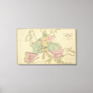 Kontinentales Europa Leinwanddruck