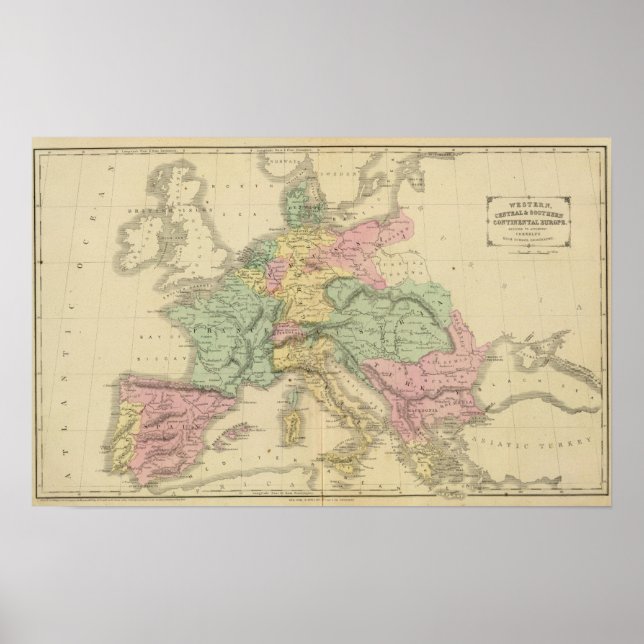 Kontinentaleuropa Poster (Vorne)