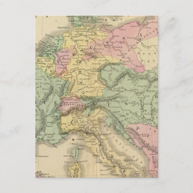 Kontinentaleuropa Postkarte (Vorderseite)