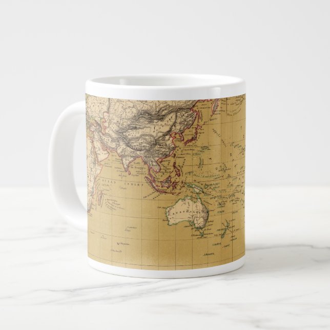 Kontinentalkarte Jumbo-Tasse (Vorderseite Links)