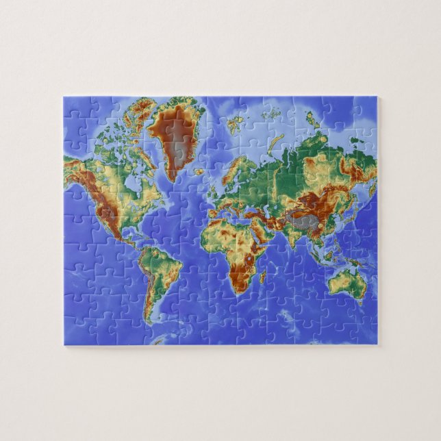 Kontinente des geografischen World Atlas Puzzle (Horizontal)