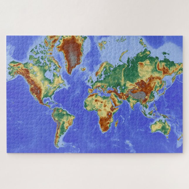 Kontinente des geografischen World Atlas Puzzle (Horizontal)