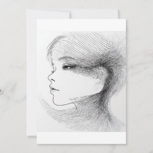 Kontinuierliche Linienkunstillustration eines mens Einladung