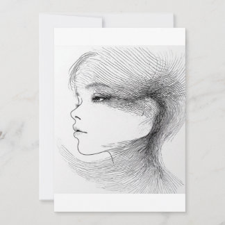 Kontinuierliche Linienkunstillustration eines mens Einladung