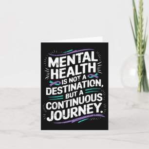 Kontinuierliche Reise Mental Health Awareness Suic Karte