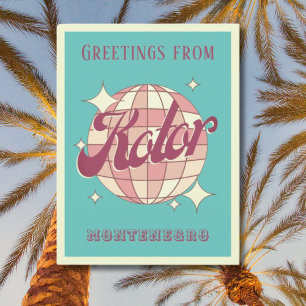 Kontor Montenegro Urlaub Retro Vintage Postkarte