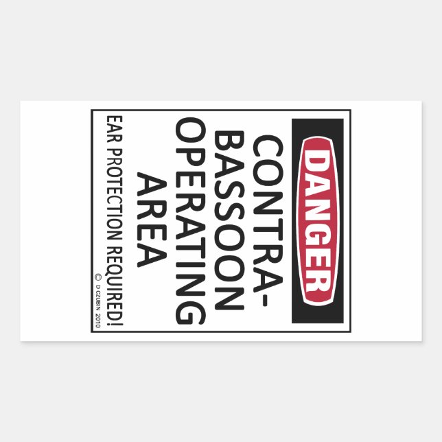 Kontrabasbald Rechteckiger Aufkleber (Vorderseite)